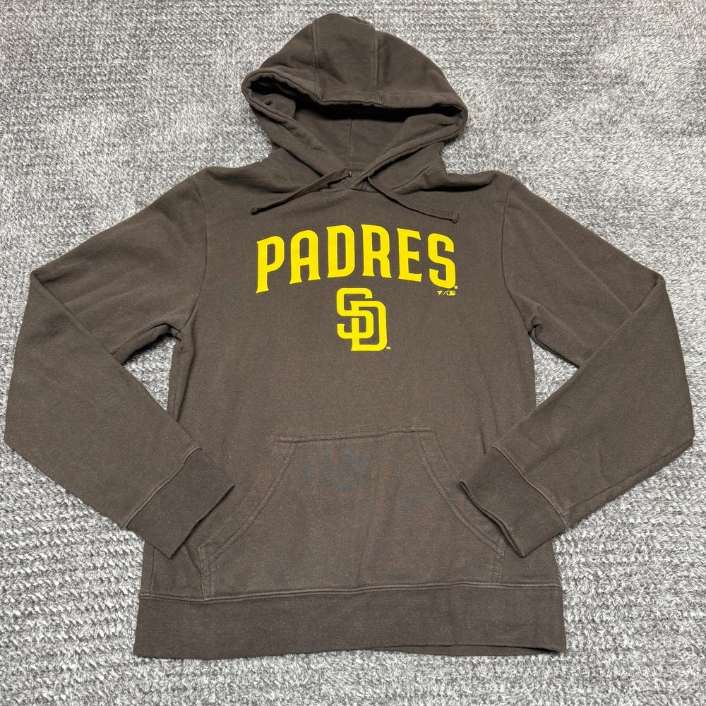Fanatics Mens Hoodie Small San Diego Padres Brown Yellow MLB Baseball